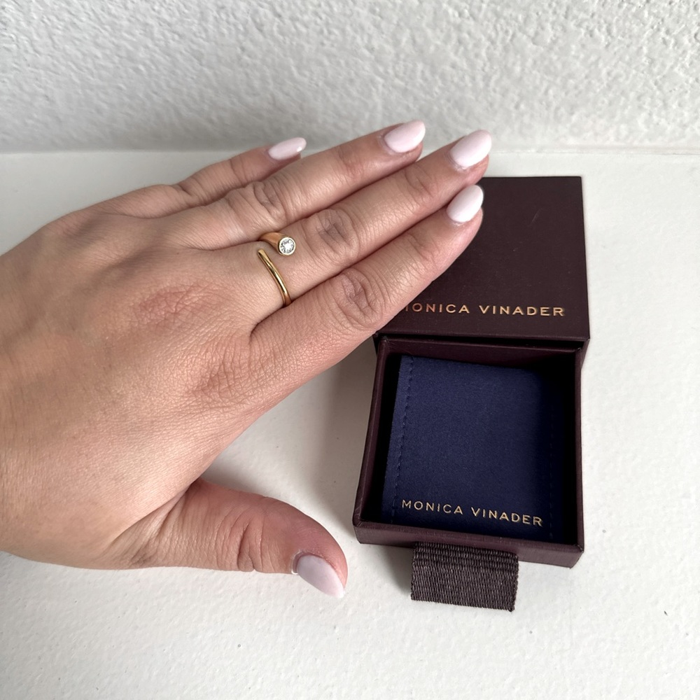 Monica Vinader Diamond Essentials Open Wrap Ring